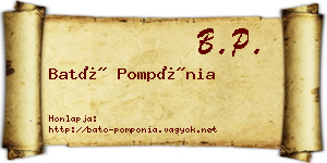 Bató Pompónia névjegykártya